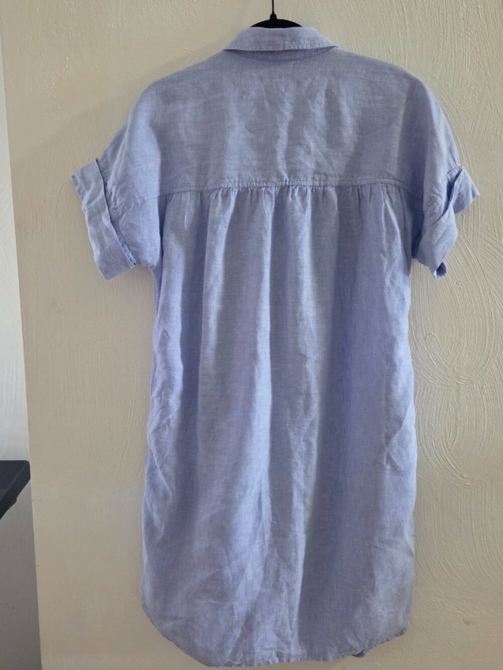 J. Crew Relaxed-fit Short-sleeve Blue Baird McNutt Irish Linen Shirtdress M - Picture 5 of 12